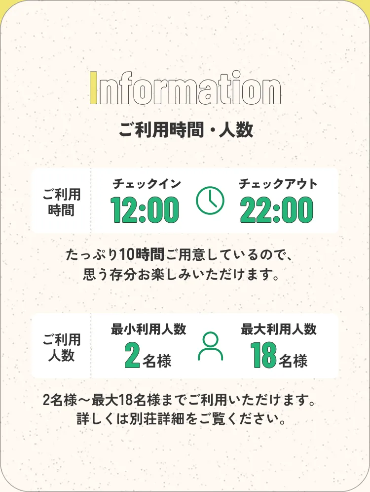 ご利用時間・人数