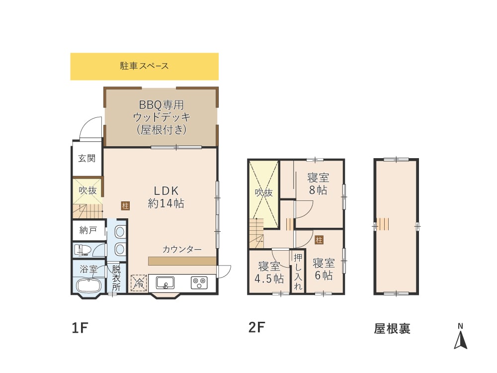 森と丘のお宿 Toju 高島 間取り図